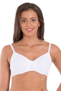 Buy Trylo Alpa Stp Moulded Non-padded Double Layered T Shirt Bra, Full  Coverage Bra - White Online